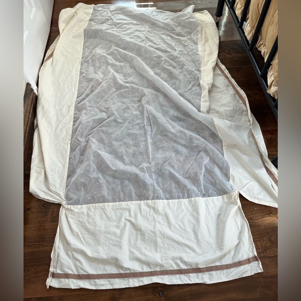 Dockers brand twin sized bed skirt box spring cover cream colored